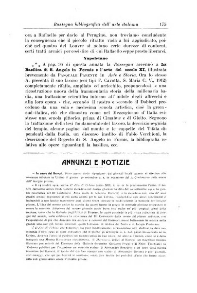 Rassegna bibliografica dell'arte italiana