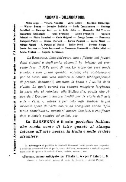 Rassegna bibliografica dell'arte italiana