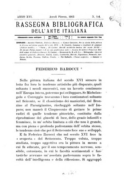 Rassegna bibliografica dell'arte italiana