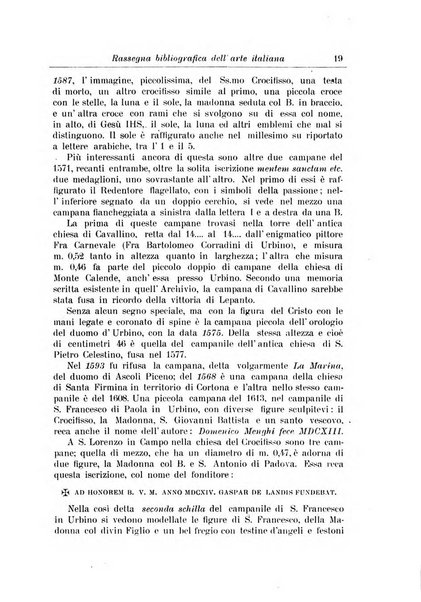 Rassegna bibliografica dell'arte italiana