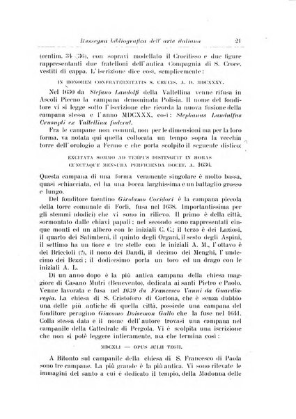 Rassegna bibliografica dell'arte italiana