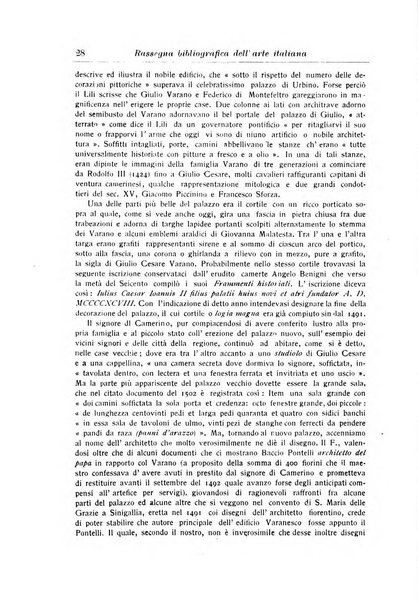 Rassegna bibliografica dell'arte italiana