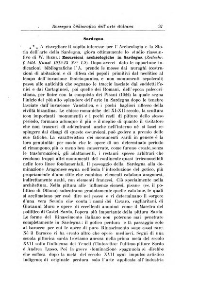 Rassegna bibliografica dell'arte italiana