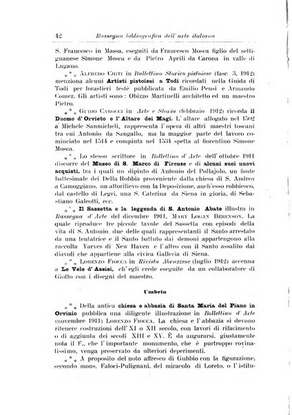 Rassegna bibliografica dell'arte italiana