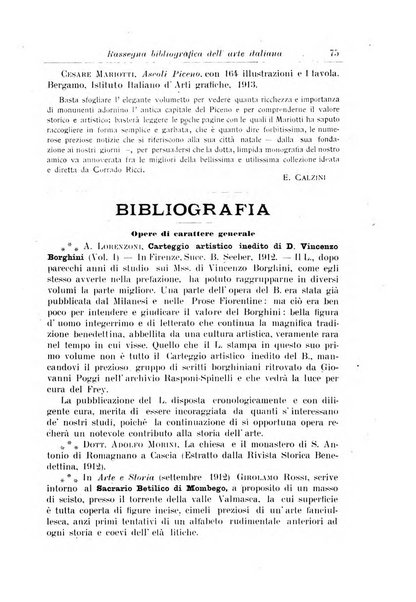 Rassegna bibliografica dell'arte italiana