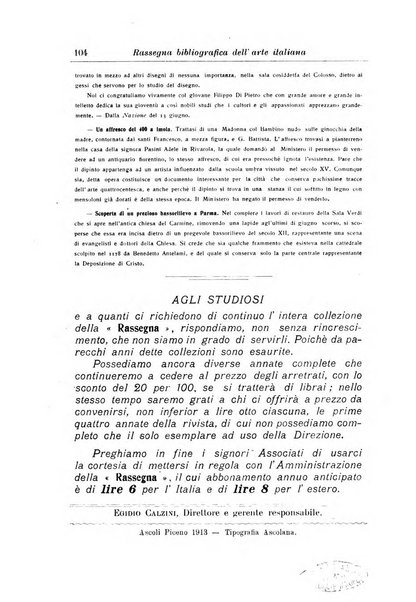 Rassegna bibliografica dell'arte italiana