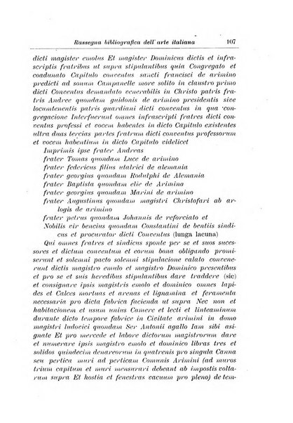 Rassegna bibliografica dell'arte italiana