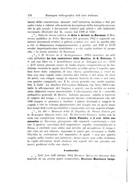 Rassegna bibliografica dell'arte italiana