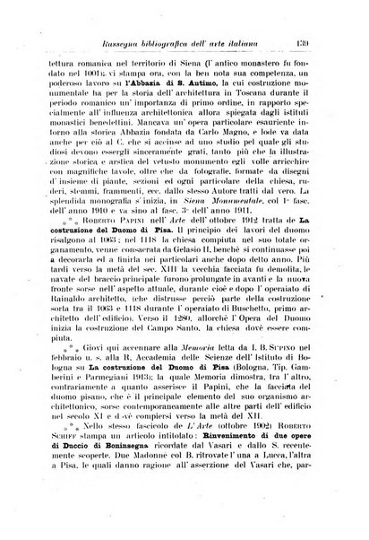 Rassegna bibliografica dell'arte italiana