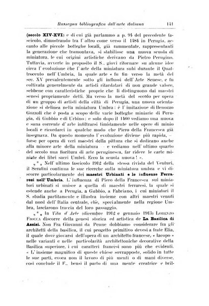 Rassegna bibliografica dell'arte italiana