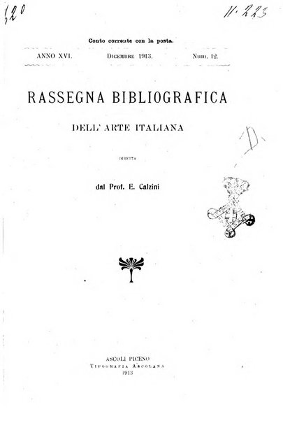 Rassegna bibliografica dell'arte italiana