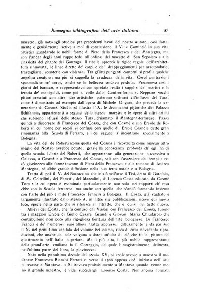 Rassegna bibliografica dell'arte italiana