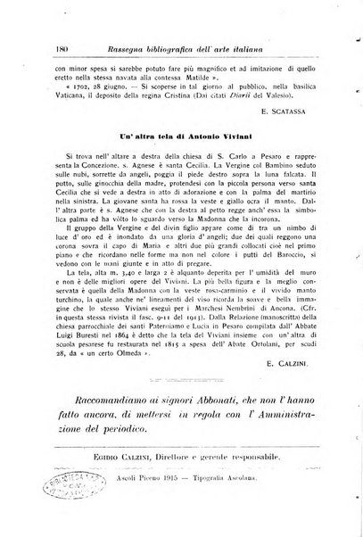 Rassegna bibliografica dell'arte italiana