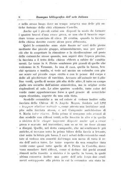 Rassegna bibliografica dell'arte italiana