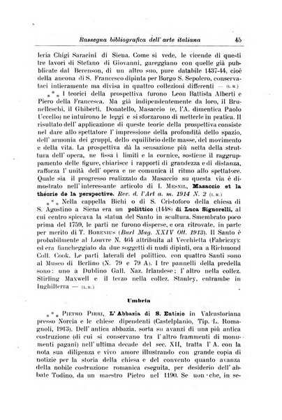 Rassegna bibliografica dell'arte italiana