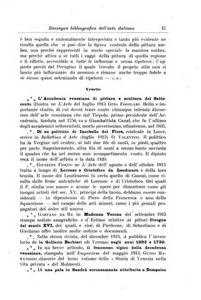 Rassegna bibliografica dell'arte italiana