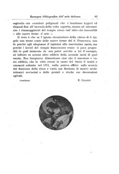 Rassegna bibliografica dell'arte italiana