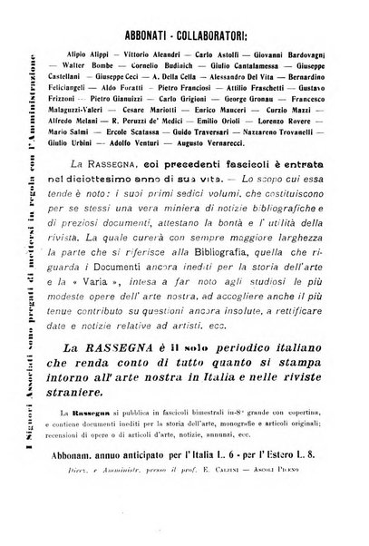 Rassegna bibliografica dell'arte italiana