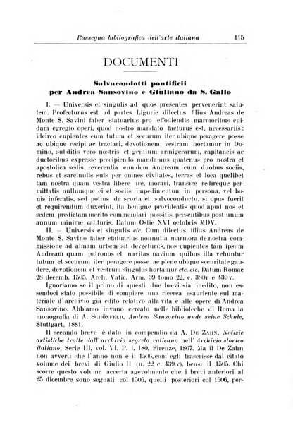 Rassegna bibliografica dell'arte italiana