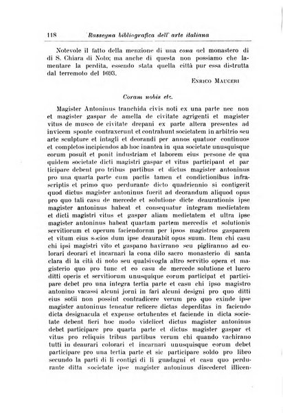 Rassegna bibliografica dell'arte italiana