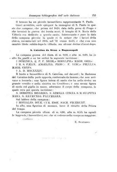 Rassegna bibliografica dell'arte italiana