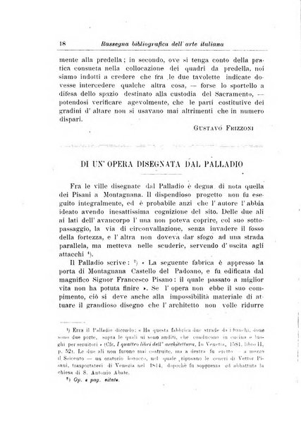 Rassegna bibliografica dell'arte italiana