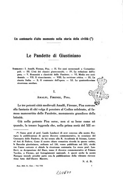 Rassegna bibliografica delle scienze giuridiche, sociali e politiche