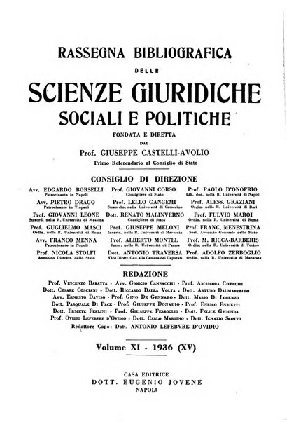 Rassegna bibliografica delle scienze giuridiche, sociali e politiche