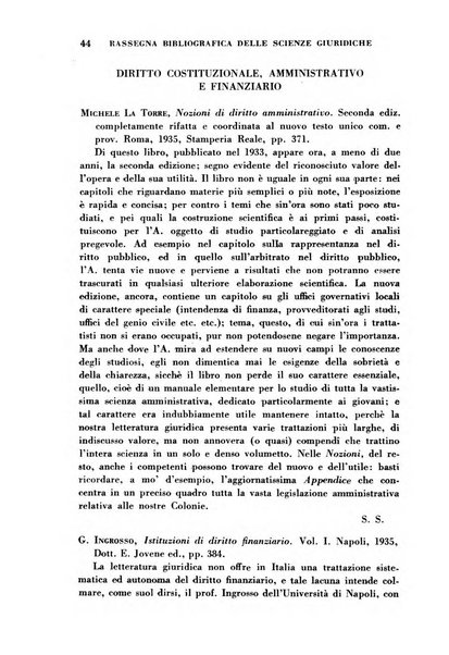 Rassegna bibliografica delle scienze giuridiche, sociali e politiche