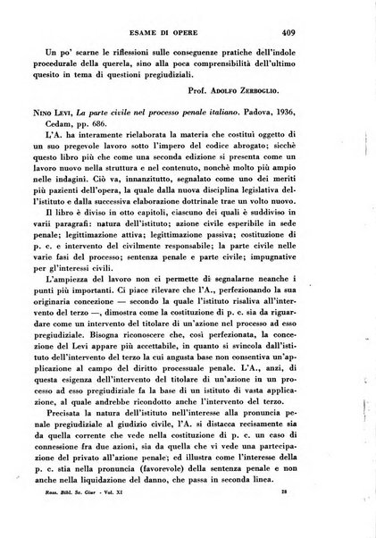 Rassegna bibliografica delle scienze giuridiche, sociali e politiche