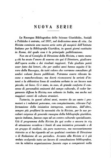 Rassegna bibliografica delle scienze giuridiche, sociali e politiche