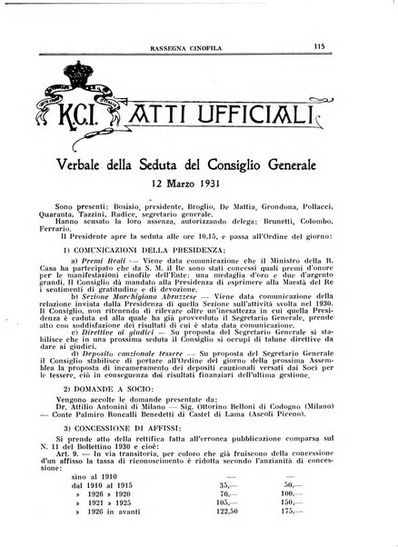 Rassegna cinofila organo ufficiale dell'Ente nazionale della cinofilia italiana