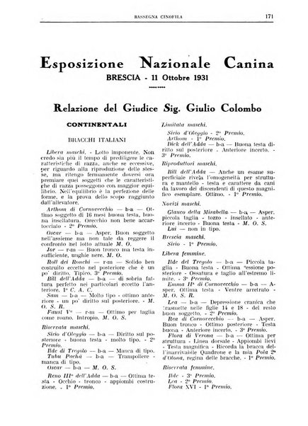 Rassegna cinofila organo ufficiale dell'Ente nazionale della cinofilia italiana