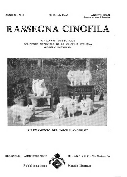 Rassegna cinofila organo ufficiale dell'Ente nazionale della cinofilia italiana