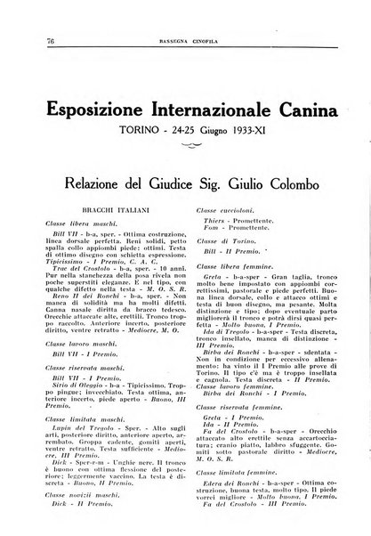 Rassegna cinofila organo ufficiale dell'Ente nazionale della cinofilia italiana