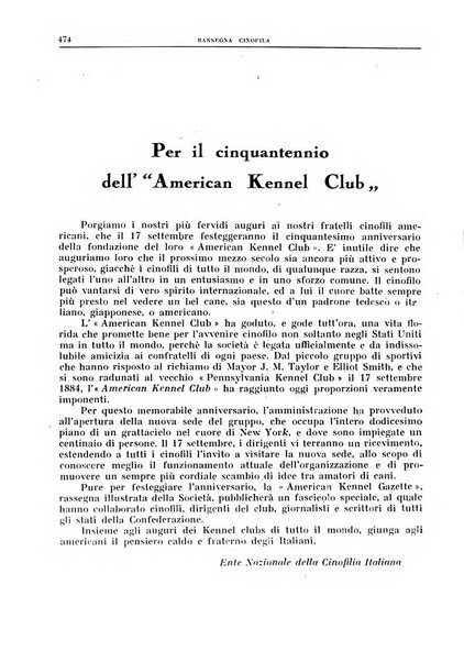 Rassegna cinofila organo ufficiale dell'Ente nazionale della cinofilia italiana