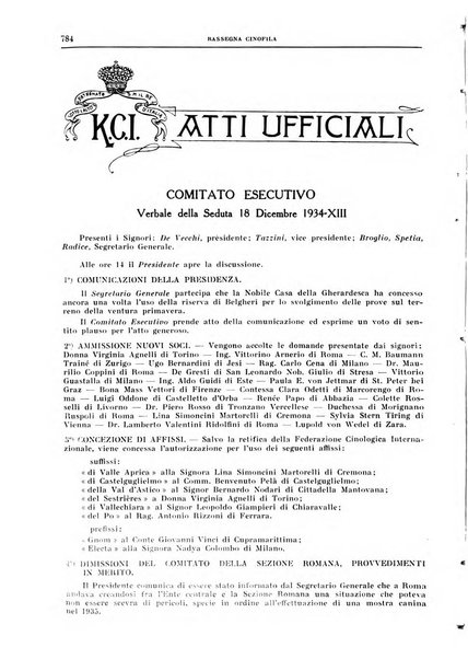 Rassegna cinofila organo ufficiale dell'Ente nazionale della cinofilia italiana