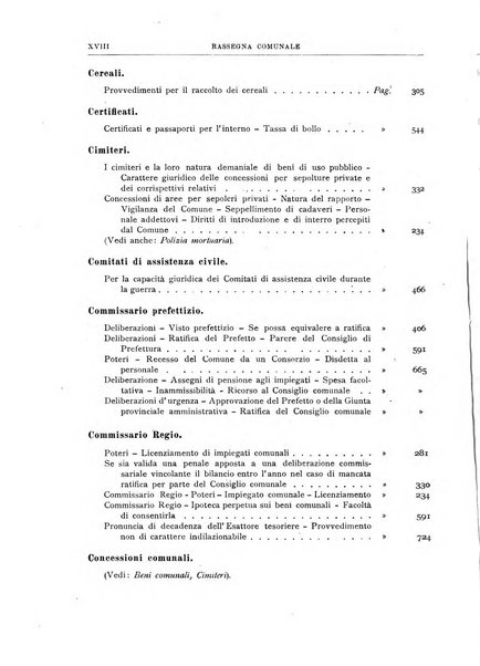 Rassegna comunale studi, legislazione, giurisprudenza, cronache con speciale riguardo ai poteri doi polizia ed ai servizi pubblici