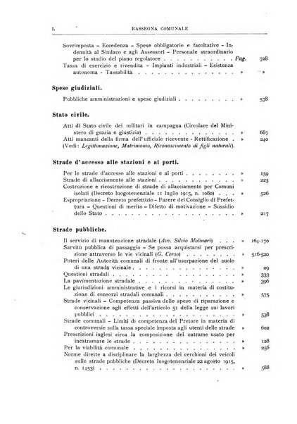 Rassegna comunale studi, legislazione, giurisprudenza, cronache con speciale riguardo ai poteri doi polizia ed ai servizi pubblici