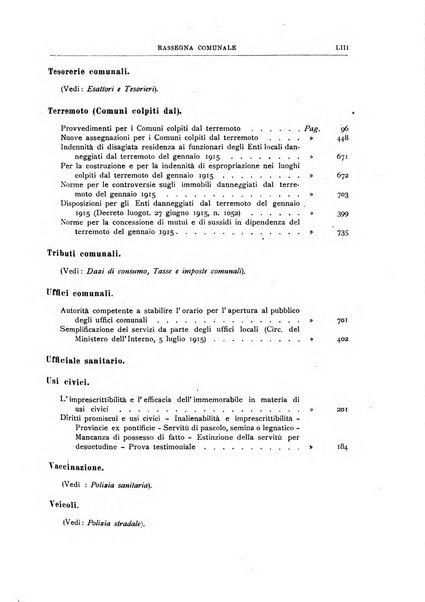 Rassegna comunale studi, legislazione, giurisprudenza, cronache con speciale riguardo ai poteri doi polizia ed ai servizi pubblici