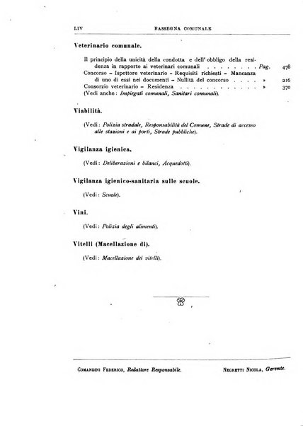 Rassegna comunale studi, legislazione, giurisprudenza, cronache con speciale riguardo ai poteri doi polizia ed ai servizi pubblici