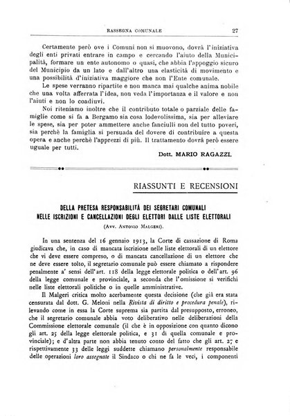 Rassegna comunale studi, legislazione, giurisprudenza, cronache con speciale riguardo ai poteri doi polizia ed ai servizi pubblici