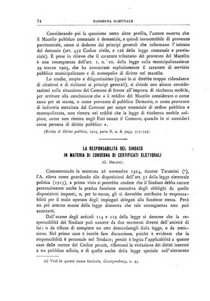 Rassegna comunale studi, legislazione, giurisprudenza, cronache con speciale riguardo ai poteri doi polizia ed ai servizi pubblici