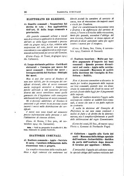 Rassegna comunale studi, legislazione, giurisprudenza, cronache con speciale riguardo ai poteri doi polizia ed ai servizi pubblici