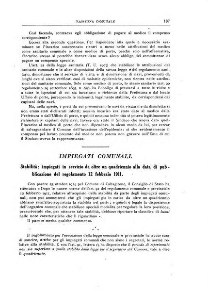 Rassegna comunale studi, legislazione, giurisprudenza, cronache con speciale riguardo ai poteri doi polizia ed ai servizi pubblici