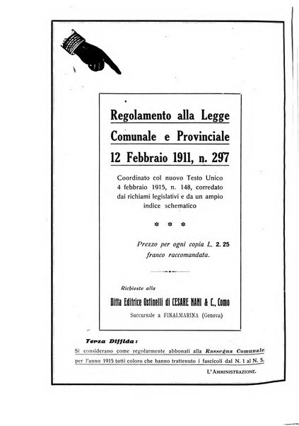 Rassegna comunale studi, legislazione, giurisprudenza, cronache con speciale riguardo ai poteri doi polizia ed ai servizi pubblici