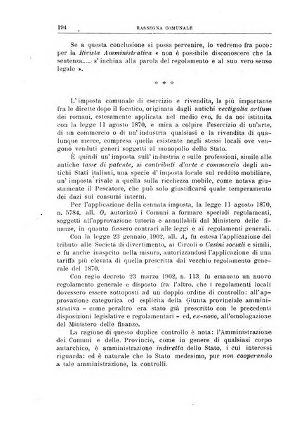 Rassegna comunale studi, legislazione, giurisprudenza, cronache con speciale riguardo ai poteri doi polizia ed ai servizi pubblici