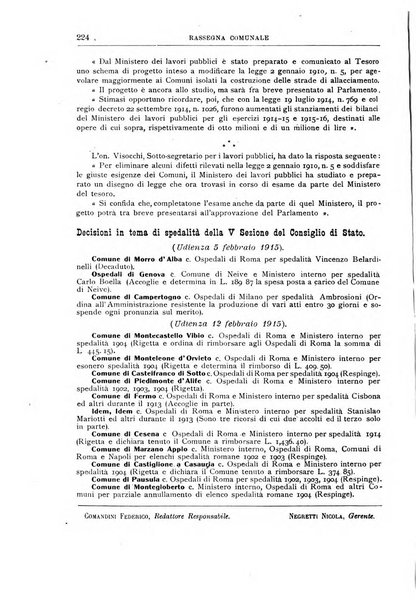 Rassegna comunale studi, legislazione, giurisprudenza, cronache con speciale riguardo ai poteri doi polizia ed ai servizi pubblici