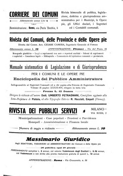 Rassegna comunale studi, legislazione, giurisprudenza, cronache con speciale riguardo ai poteri doi polizia ed ai servizi pubblici