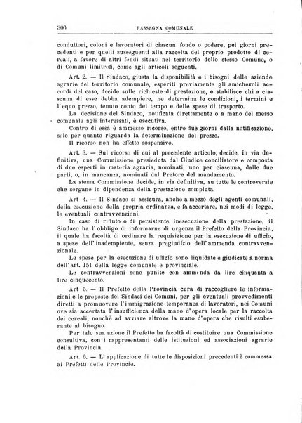 Rassegna comunale studi, legislazione, giurisprudenza, cronache con speciale riguardo ai poteri doi polizia ed ai servizi pubblici